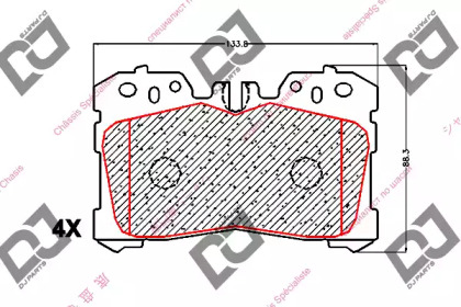 Комплект тормозных колодок DJ PARTS BP1651